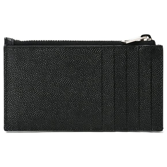 SAINT LAURENT Black Monogram Leather Wallet - Picture 3 of 9
